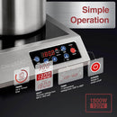 Portable Induction Cooktop 1800W NSF Certified Commercial Range Powerful Countertop Burner Pro Chef Professional Hot Plate 18/10 Stainless Steel Housing Schott Glass 10 Hours Timer-4