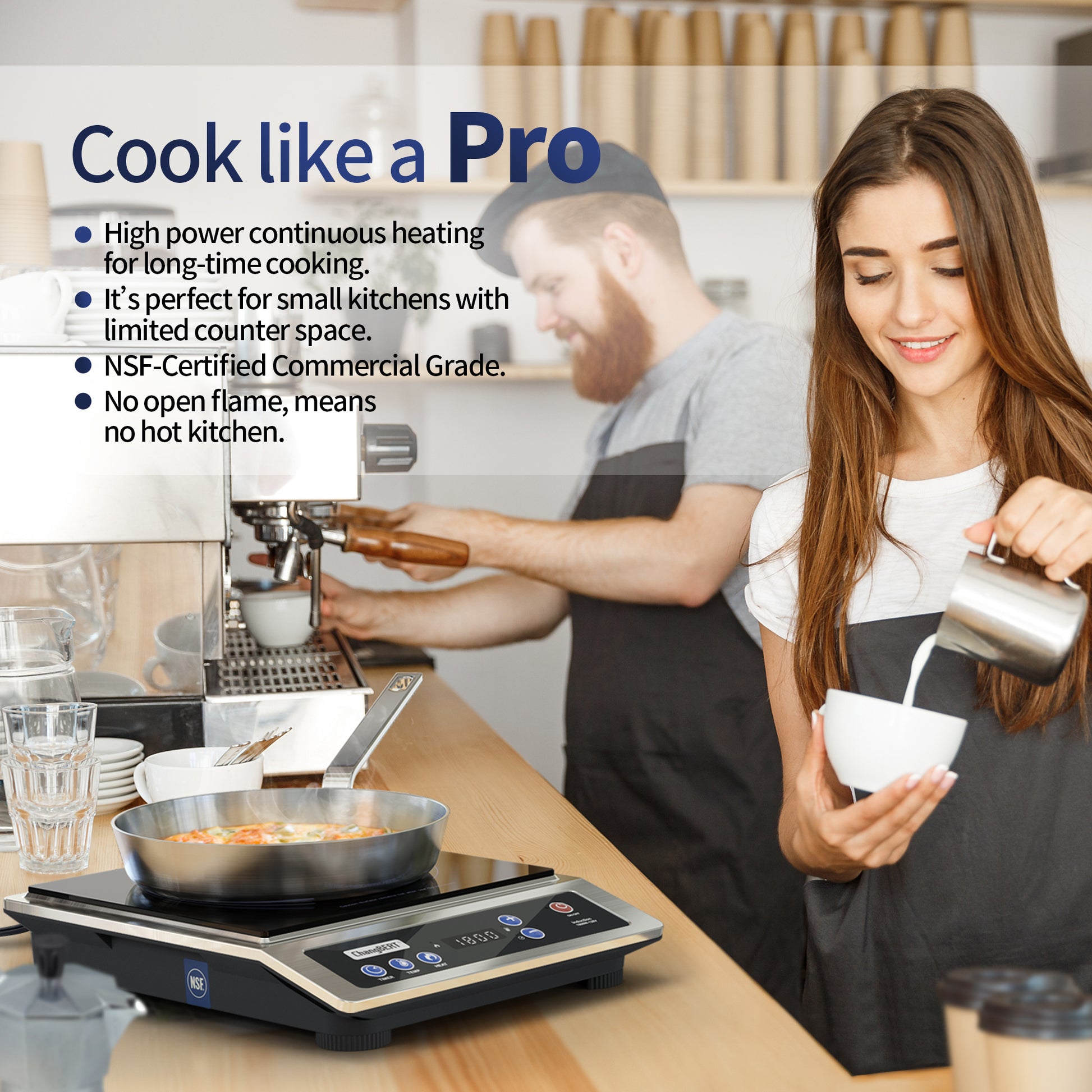 Induction Cooktop Commercial 1800W, Portable Ethiopia