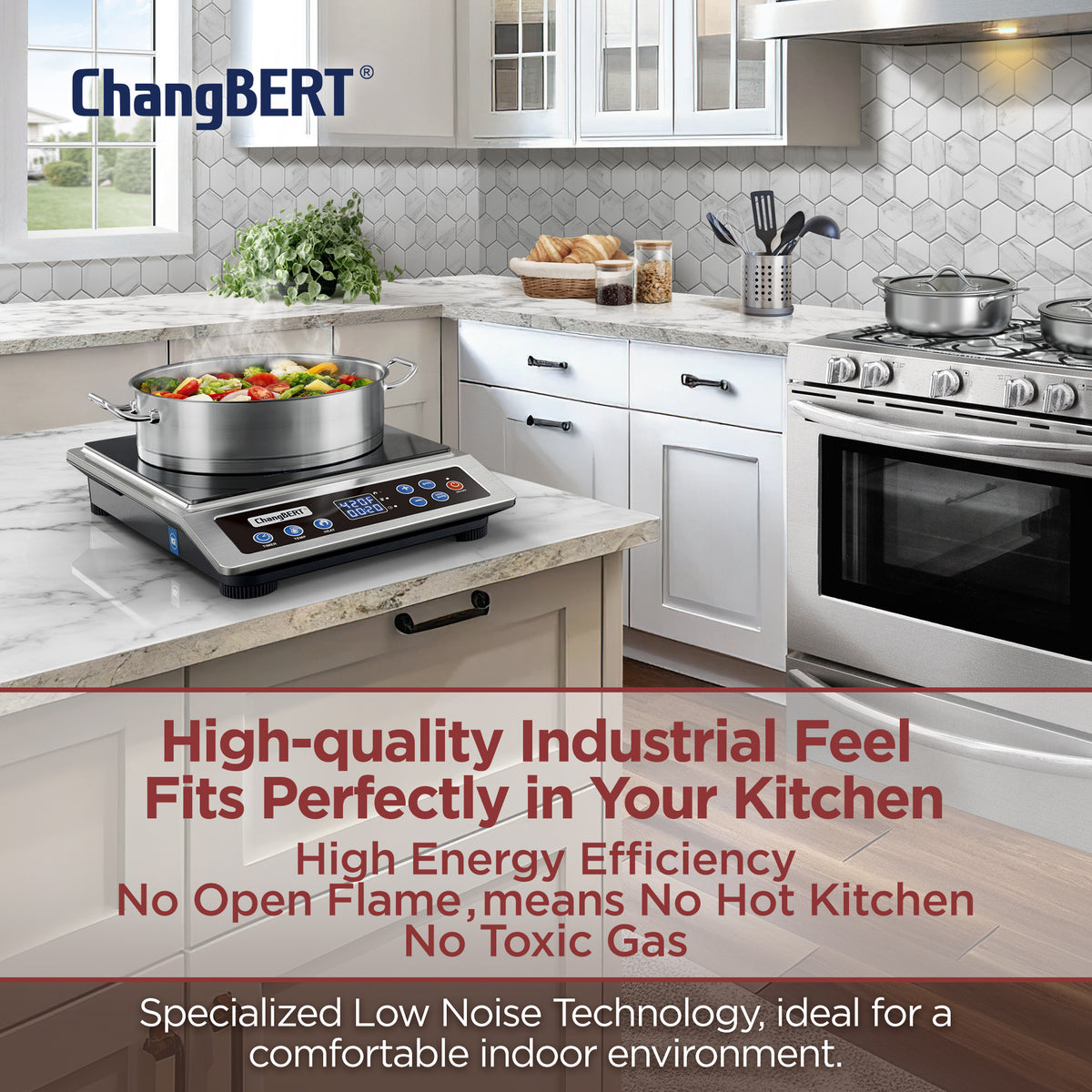 Induction Cooktop, Commercial Grade Portable Cooker, Large 8” Heating ...