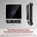 ChangBERT Induction Cooktop NSF Certified Professional Chef Edition Stove, 1800W Commericial Induction Burner with Schott Glass, Large Heating Coil Electric Hot Plate for Restaurant Hotel Food Station-2