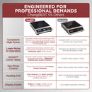 ChangBERT Induction Cooktop NSF Certified Professional Chef Edition Stove, 1800W Commericial Induction Burner with Schott Glass, Large Heating Coil Electric Hot Plate for Restaurant Hotel Food Station-7