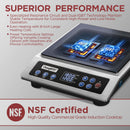 ChangBERT Induction Cooktop NSF Certified Professional Chef Edition Stove, 1800W Commericial Induction Burner with Schott Glass, Large Heating Coil Electric Hot Plate for Restaurant Hotel Food Station-9